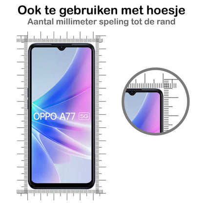 OPPO A77 Screenprotector Gehard Glas - Full Screen