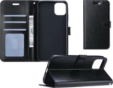 iPhone 11 Hoesje Bookcase Cover met Kaarthouder - Zwart