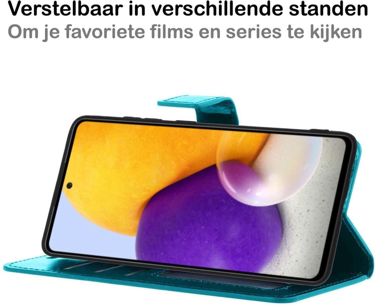 Samsung A72 5G Hoesje Book Case Kunstleer - Turquoise