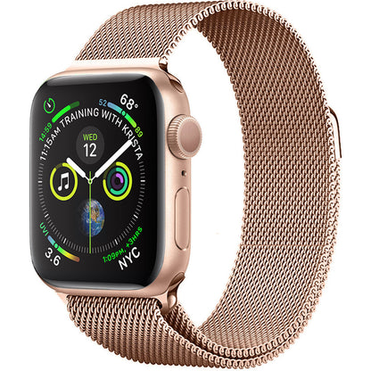 Polsbandje Met Magneetsluiting Geschikt voor Apple Watch 7 41 mm Bandje Milanees - Rose Goud