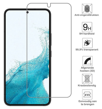 Samsung S22 Screenprotector Gehard Glas - Anti-kras