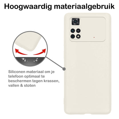 Poco M4 Pro 4G Hoesje Siliconen - Wit