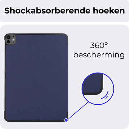 iPad Pro 2024 (11 inch) Hoesje Book Case - Donkerblauw