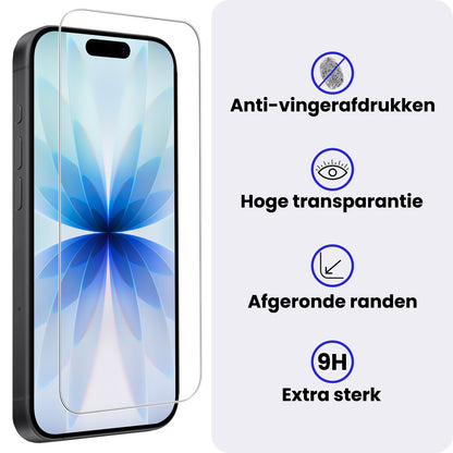 iPhone 17 Screenprotector Gehard Glas - Volledige dekking