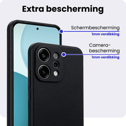 OPPO Reno 14 Hoesje Siliconen Backcover Lichtgewicht - Zwart