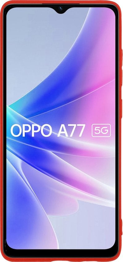 OPPO A77 Hoesje Siliconen Backcover Lichtgewicht - Rood