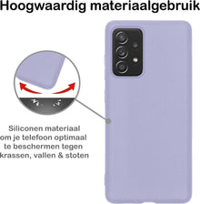 Samsung A52 Hoesje Siliconen Backcover Lichtgewicht - Lila
