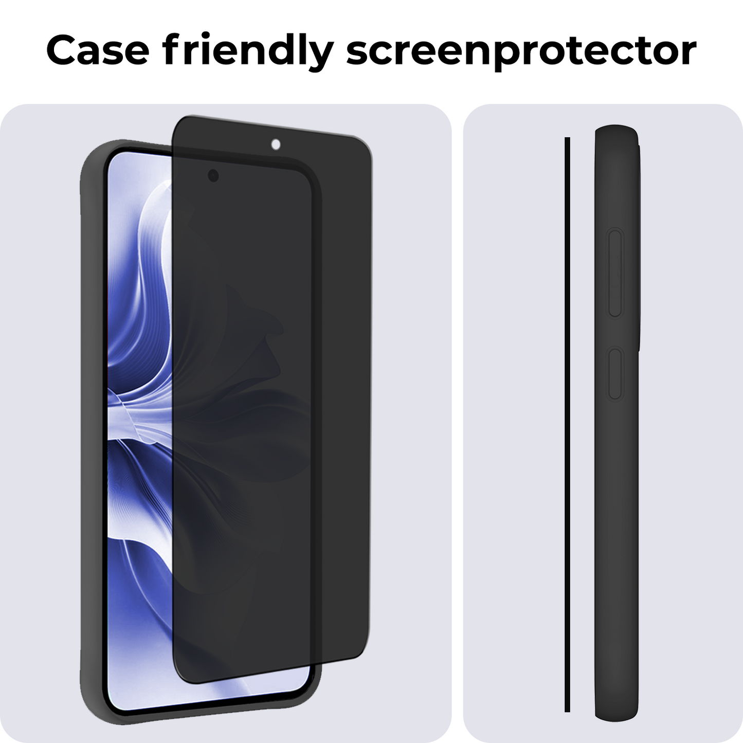 OPPO Reno 11F Screenprotector Privacy Tempered Glass