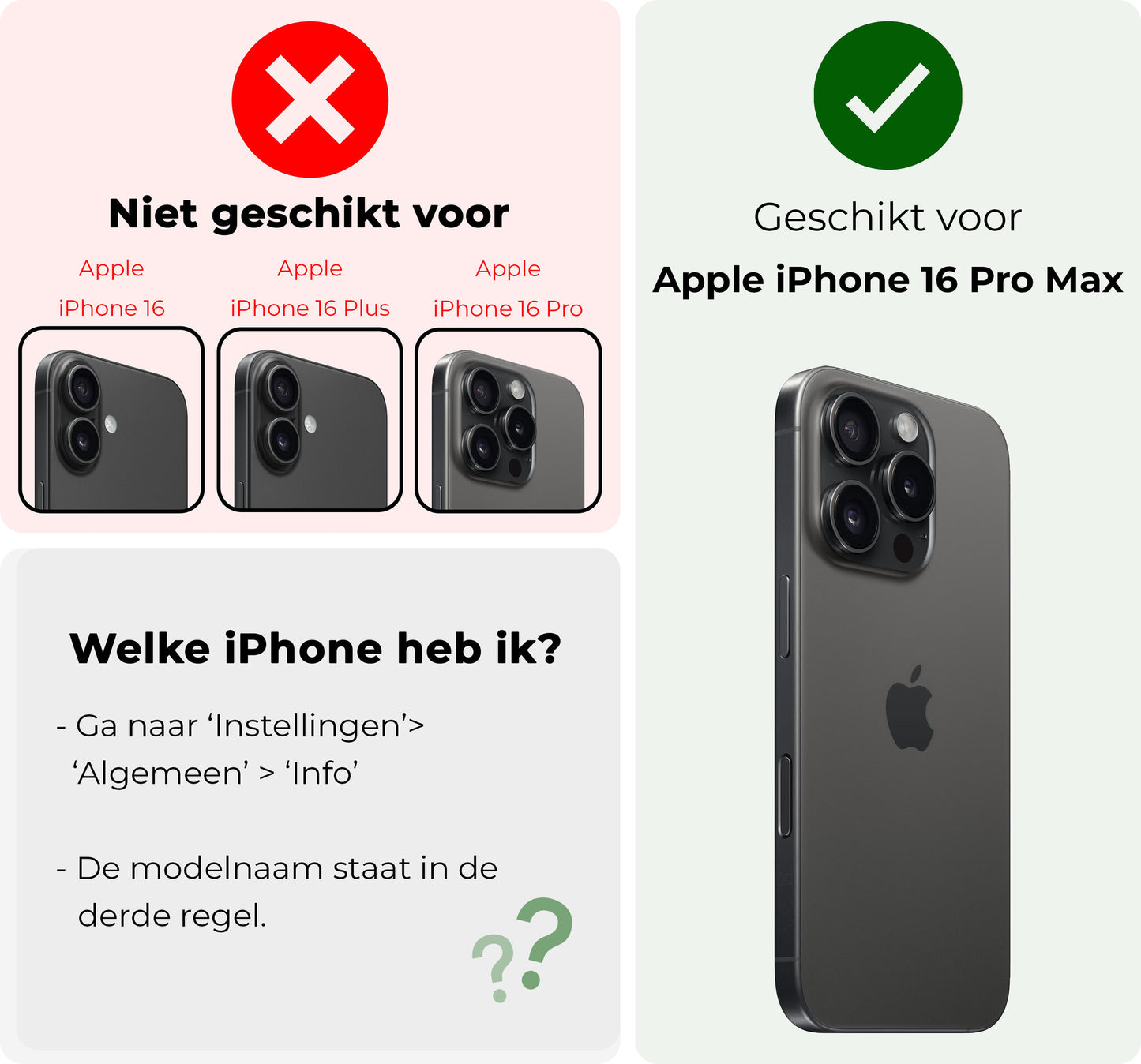 iPhone 16 Pro Max Hard Case Met Pashouder - Donkergroen