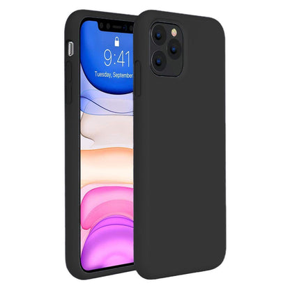 iPhone 11 Pro Max Hoesje Siliconen Backcover Lichtgewicht - Zwart