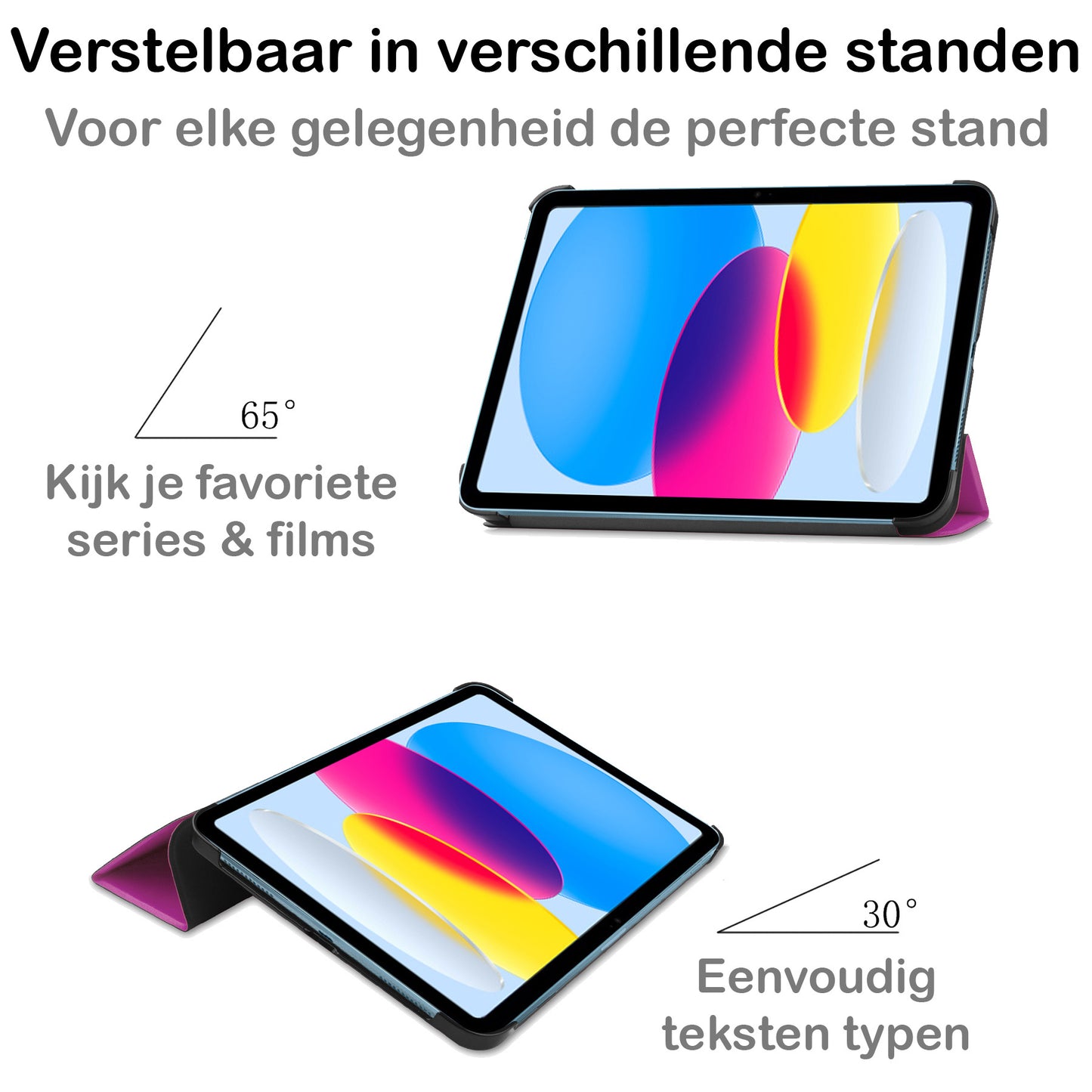 iPad 2022 Hoesje Book Case - Paars