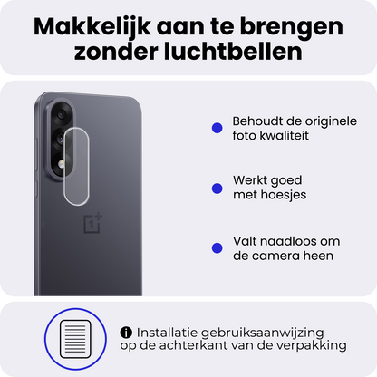 OnePlus Nord 5 Camera Screenprotector Gehard Glas