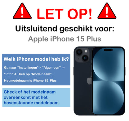 iPhone 15 Plus Hoesje Geschikt voor Magsafe Backcover Shockproof - Transparant