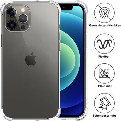 iPhone 12 Pro Max Hoesje Shockproof Backcover Siliconen - Transparant