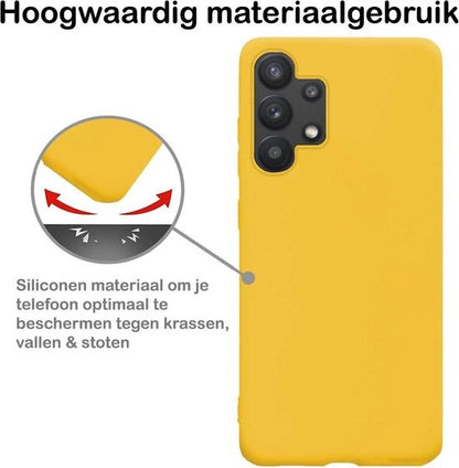 Samsung A32 5G Hoesje Siliconen - Geel