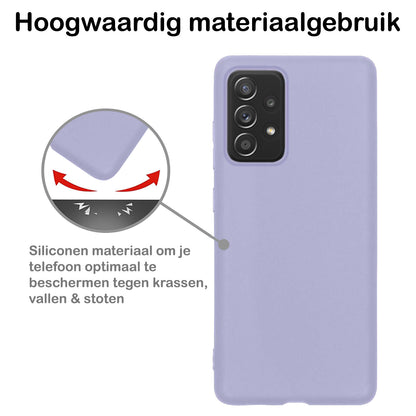 Samsung A33 Hoesje Siliconen Backcover Lichtgewicht - Lila
