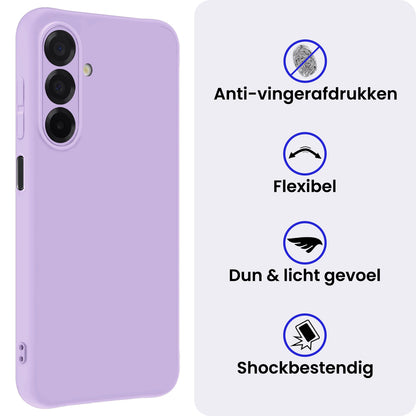 Samsung A26 Hoesje Siliconen Backcover Lichtgewicht - Lila