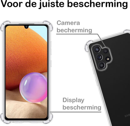 Samsung A32 5G Hoesje Shockproof Backcover Siliconen - Transparant