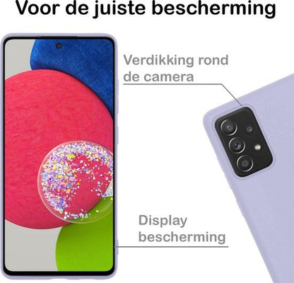 Samsung A52s Hoesje Siliconen Backcover Lichtgewicht - Lila