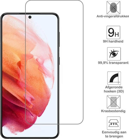 Samsung S21 Screenprotector Gehard Glas - Volledige dekking