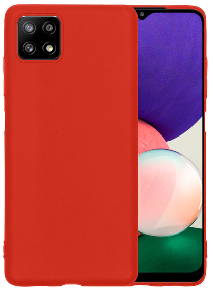 Samsung A22 4G Hoesje Siliconen Backcover Lichtgewicht - Rood