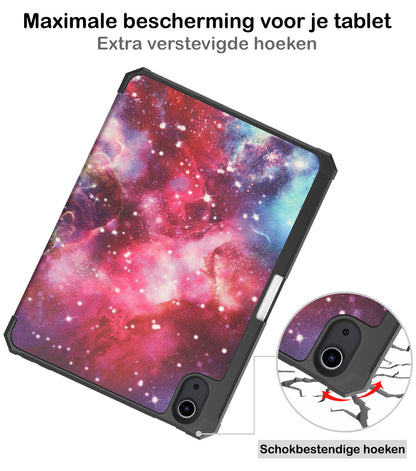 iPad Mini 6 Hoesje Book Case Met Apple Pencil Uitsparing - Galaxy