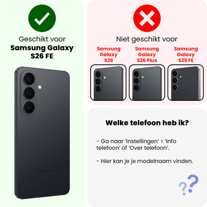 Samsung S26 FE Camera Screenprotector Gehard Glas