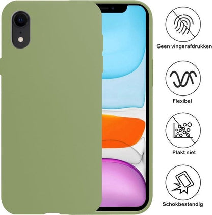 iPhone XR Hoesje Siliconen Backcover Lichtgewicht - Groen