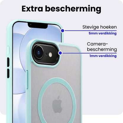 iPhone 17e Hoesje Geschikt voor Magsafe Backcover Shockproof - Lichtblauw