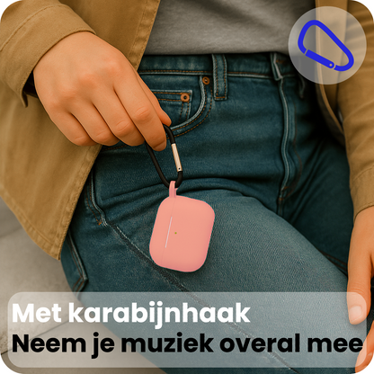 AirPods Pro 3 Hoesje Siliconen Krasbestendig - Lichtroze