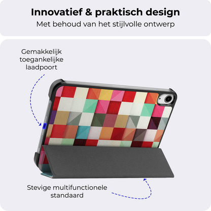iPad Mini 7 Trifold Bookcase Hoes - Blokken