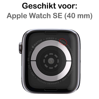 Milanese Horlogeband Geschikt voor Apple Watch SE 40 mm Bandje Milanees - Polsbandje Met Magneetsluiting Geschikt voor Apple Watch SE 40 mm Bandje Milanees - Zwart