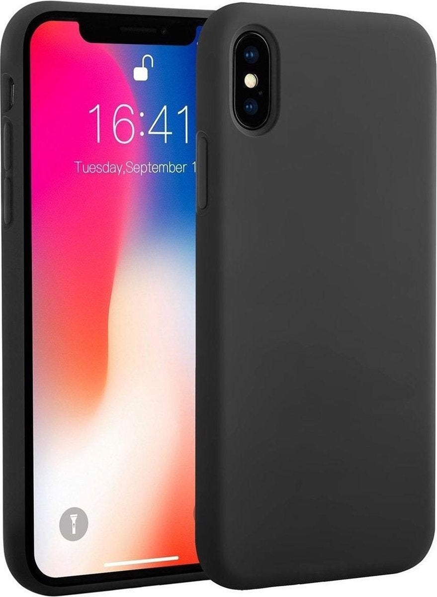 iPhone Xs Max Hoesje Siliconen - Zwart