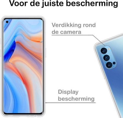OPPO Reno 4 Pro 5G Hoesje Siliconen Backcover Lichtgewicht - Transparant