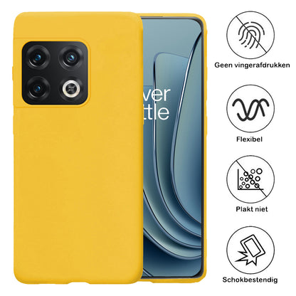 OnePlus 10 Pro Hoesje Siliconen Backcover Lichtgewicht - Geel