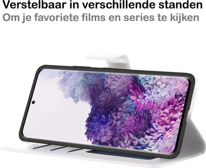 Samsung S20 Plus Hoesje Book Case Kunstleer - Wit