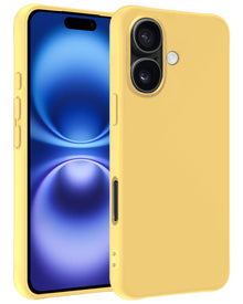 iPhone 16 Hoesje Siliconen Backcover Lichtgewicht - Geel