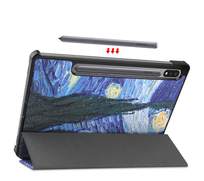 Samsung Galaxy Tab S8 Ultra Trifold Bookcase Hoes - Sterrenhemel