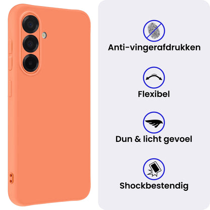 Samsung A56 Hoesje Siliconen Backcover Lichtgewicht - Perzik