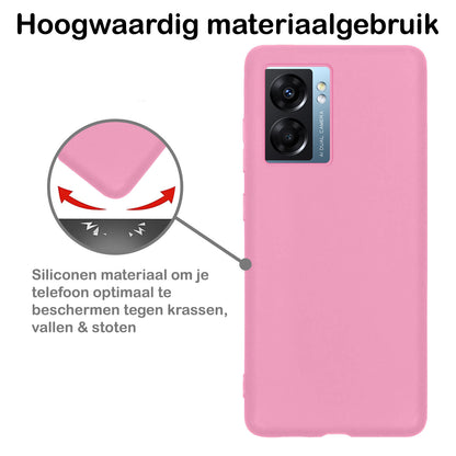 OPPO A77 Hoesje Siliconen Backcover Lichtgewicht - Lichtroze