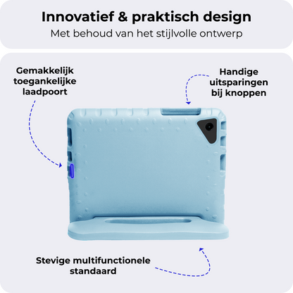 Samsung Galaxy Tab A9 Plus Kinderhoes Shockabsorberend Foam - Sky