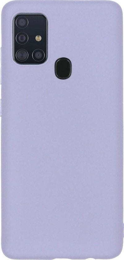 Samsung A21s Hoesje Siliconen Backcover Lichtgewicht - Lila