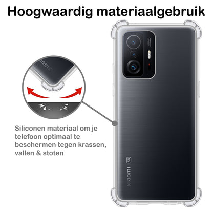 Xiaomi 11T Pro Hoesje Shockproof Backcover Siliconen - Transparant