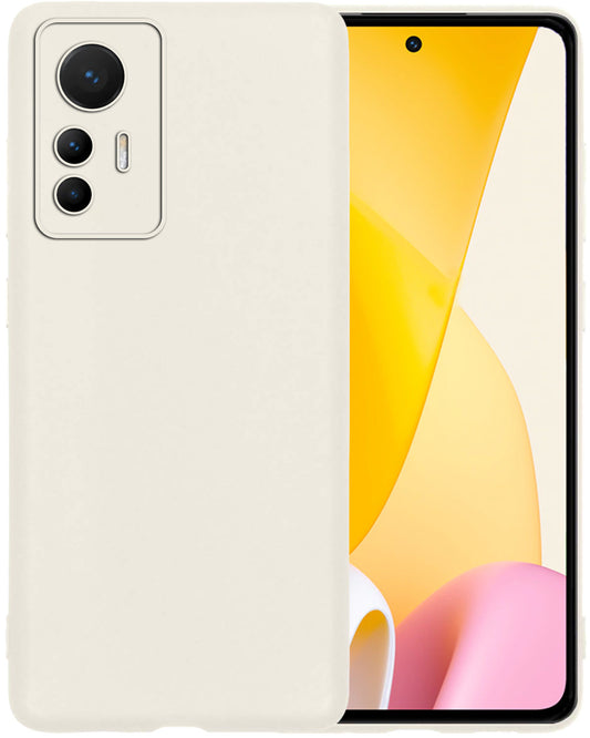 Xiaomi 12 Lite Hoesje Siliconen - Wit