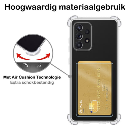 Samsung A33 Hoesje Kaarthouder Backcover Shockproof - Transparant