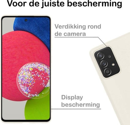 Samsung A52s Hoesje Siliconen Backcover Lichtgewicht - Wit