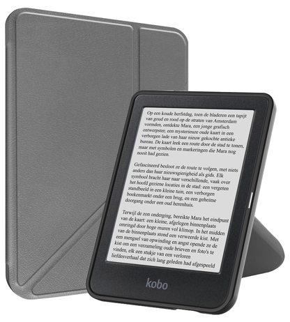 Kobo Clara BW Trifold Bookcase Hoes - Grijs