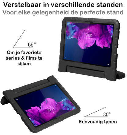 Lenovo Tab P11 Plus Kinderhoes Shockabsorberend Foam - Zwart
