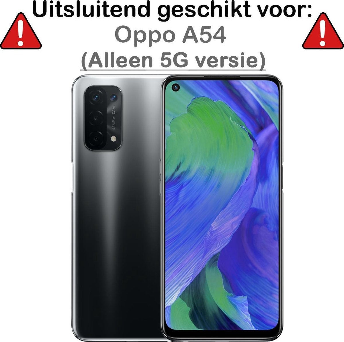 OPPO A54 5G Hoesje Siliconen - Transparant