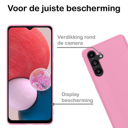 Samsung A13 5G Hoesje Siliconen - Lichtroze